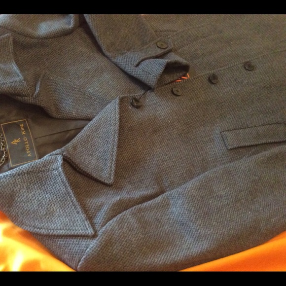 NEW MEN’S FULL-LENGTH COAT CHARCOAL UP TO SIZE 6XL - Picture 4 of 7